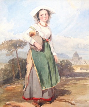 An Italian peasant girl